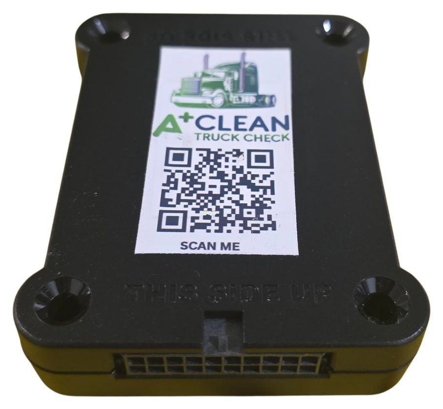 The CC40 automatic Clean Truck Check device, showing the mounting tabs and diagnostic connector